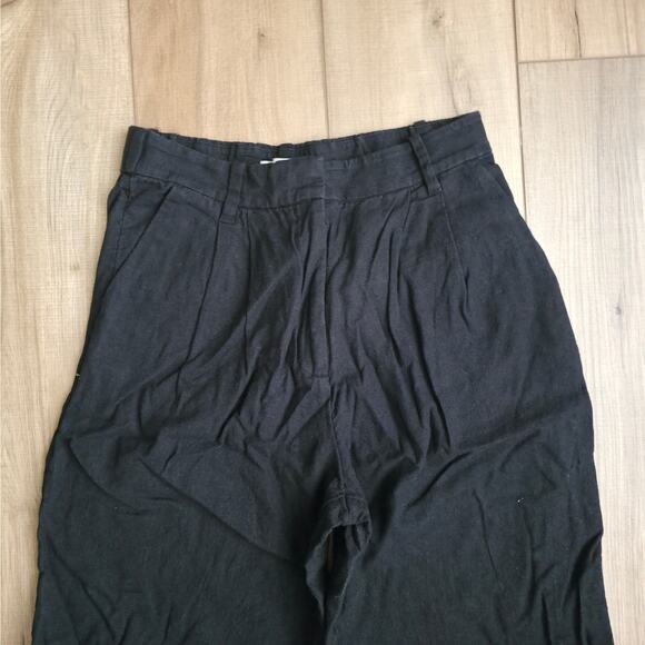 Abercrombie & Fitch Linen Blend Wide Leg Cargo Trouser Casual Pants Women Sz S - Picture 4 of 8